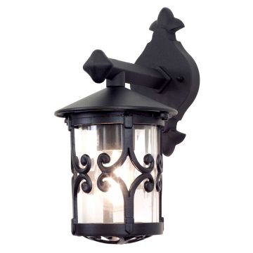 Aplique de perete HEREFORD BL8-BLACK 1x60W/E27 IP23 de la Elstead Lighting