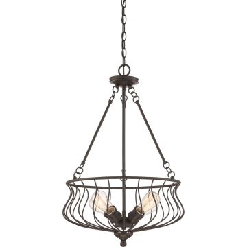 Lampă cu pendul BARONESS QZS-BNS2818WT 4x60W/E27 de la Quoizel