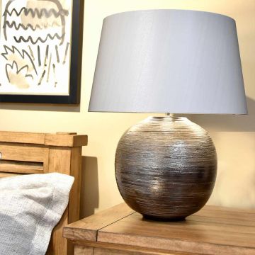 Lampă de masă CAESAR CAESAR-TL-SIL 1x60W/E27 de la Elstead Lighting