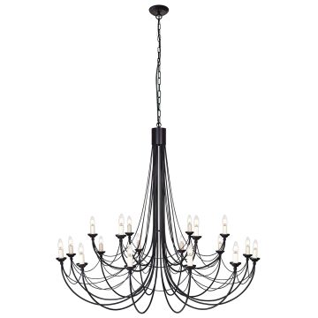 Candelabru CARISBROOKE CB18-BLACK 18x60W/E14 de la Elstead Lighting
