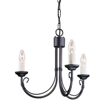 Candelabru CHARTWELL CH3-BLACK 3x60W/E14 de la Elstead Lighting