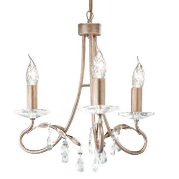 Candelabru CHRISTINA CRT3-SILVER-GOLD 3x60W/E14 de la Elstead Lighting