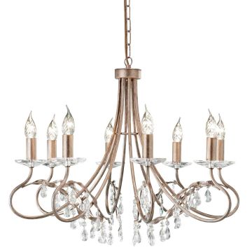Candelabru CHRISTINA CRT8-SILVER-GOLD 8x60W/E14 de la Elstead Lighting