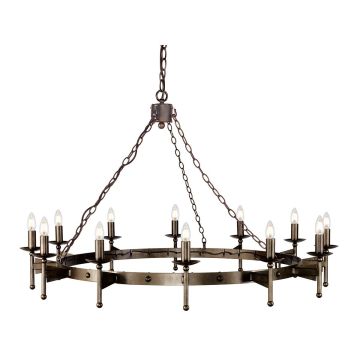 Candelabru CROMWELL CW12-OLD-BRZ 12x60W/E14 de la Elstead Lighting