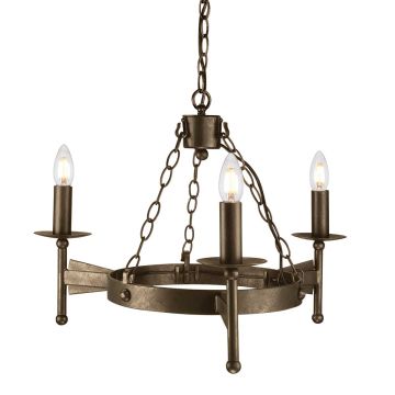 Candelabru CROMWELL CW3-OLD-BRZ 3x60W/E14 de la Elstead Lighting