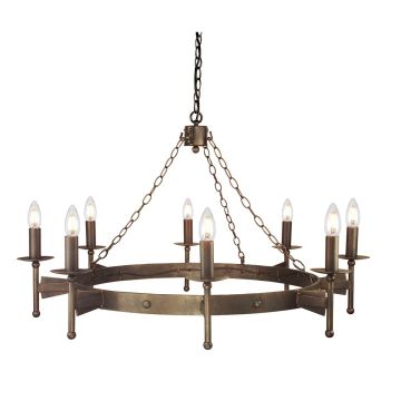 Candelabru CROMWELL CW8-OLD-BRZ 8x60W/E14 de la Elstead Lighting