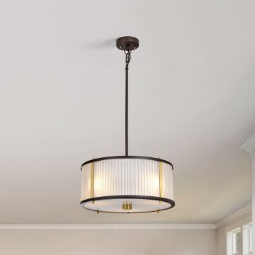 Lampă cu pendul CORONA DL-CORONA-3P-BAB 3x60W/E27 de la Elstead Lighting