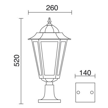 Lampă de podea ELITE 6 096K-G05X1A-01 1x42W/E27 IP43 de la Novolux
