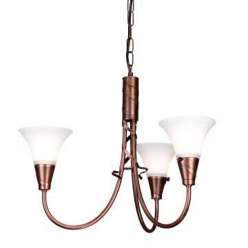 Candelabru EMILY EM3-COPPER 3x60W/E14 de la Elstead Lighting