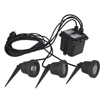 Proiector de grădină FOCUS 113B-G23X1B-02 3x50W/GU5,3/MR16 IP68 de la Novolux