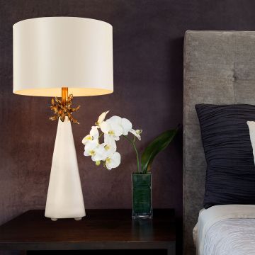 Lampă de masă NEO WHITE FB-NEO-TL-FR-WHT 1x60W/E27 de la Flambeau