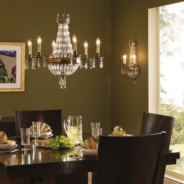 Candelabru BELLINI FE-BELLINI6 6x60W/E14 de la Feiss