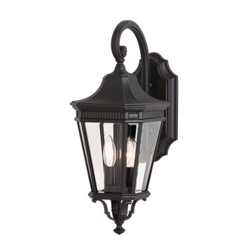 Aplique de perete COTSWOLD LANE FE-COTSLN2-M-BK 2x60W/E14 IP44 de la Feiss
