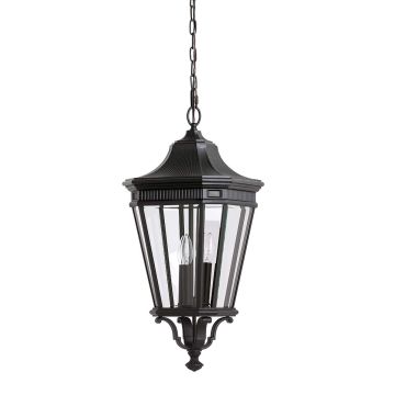 Lampă cu pendul COTSWOLD LANE FE-COTSLN8-L-BK 3x60W/E14 IP23 de la Feiss