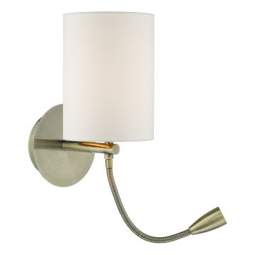 Braț pentru aplique de perete FETA FET0775 1x60W/E27+1x1W/LED IP20 de la Dar Lighting