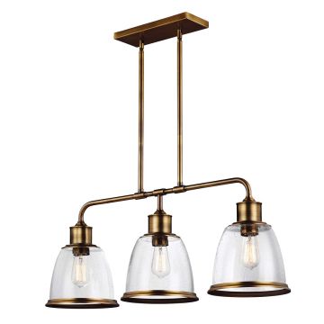 Lampă cu pendul HOBSON FE-HOBSON-3P-AB 3x75W/E27 de la Feiss