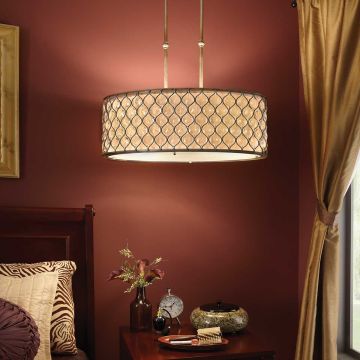 Lampă cu pendul LUCIA FE-LUCIA-P-A 3x60W/E27 de la Feiss