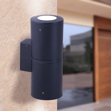 Aplique de perete Franca FMG-FRANCA90-2LT-BLK 4000K-2700K 2x6W/GU10 732lm IP55 de la Fumagalli