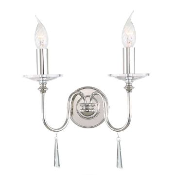 Aplique de perete FINSBURY PARK FP2-POL-NICKEL 2x60W/E14 de la Elstead Lighting