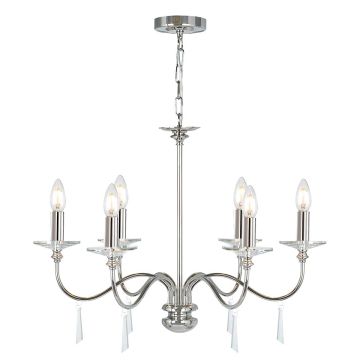 Candelabru FINSBURY PARK FP6-POL-NICKEL 6x60W/E14 de la Elstead Lighting