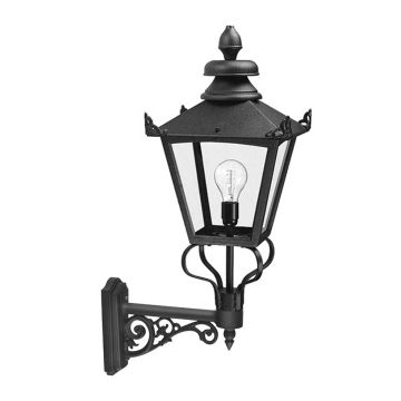 Aplique de perete GRAMPIAN GB1-BLACK 1x150W/E27 IP23 de la Elstead Lighting