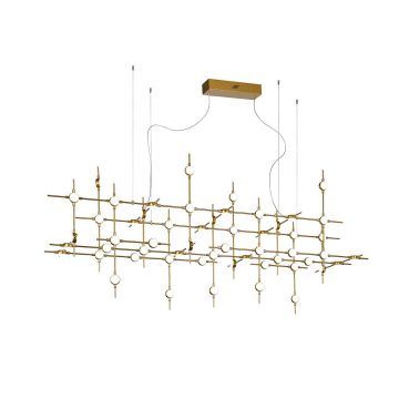 Lampă cu pendul PROVENZA MD18001067-55A GD 3000K 55x132W/LED 9133LM IP20 de la Italux