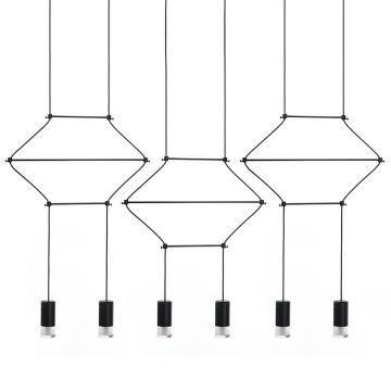 Lampă cu pendul FLUSSO LINE JD0032-6P 3000K 6x3W/G9 1440LM IP20 de la King Home