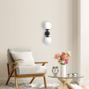 Aplique de perete Dorado LP-002/2W BK 2x40W/E14 IP20 de la Light Prestige