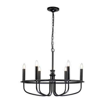 Candelabru Capitol Hill KL-CAPITOL-HILL6-BLK 6x40 W/E14 de la Kichler