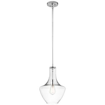 Lampă cu pendul EVERLY KL-EVERLY-P-S-CH 1x60W/E27 de la Kichler