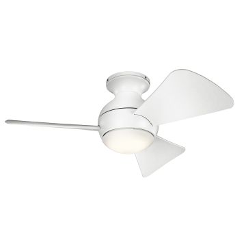 Ventilator Sola KLF-SOLA-34-WHT 3000K 1x10W/LED 1116 lm IP23 de la Kichler
