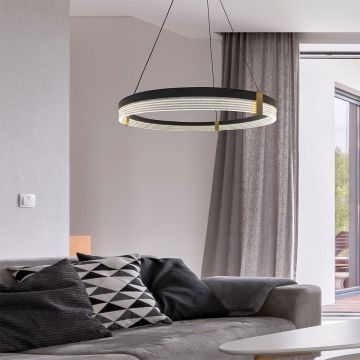Lampă cu pendul Plum LP-0407/1P M BK Triangle 3000K|4000K|6000K 1x32W/LED IP20 de la Light Prestige