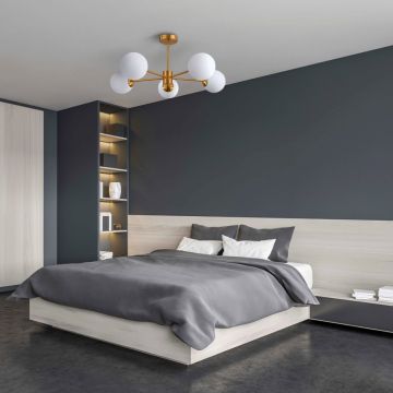 Lampă cu pendul Roma LP-1345/5P GD 5x40W/E14 IP20 de la Light Prestige