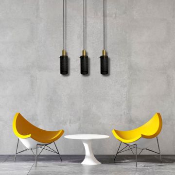 Lampă cu pendul Tirana LP-945/3L BK 3x60W/E27 IP20 de la Light Prestige