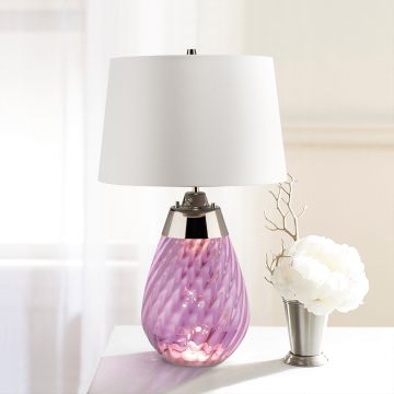 Lampă de masă LENA LARGE LENA-TL-L-PLUM-OWSS 1X7W/GU10+1x60W/E27 de la Elstead Lighting