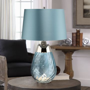 Lampă de masă LENA SMALL LENA-TL-S-BLUE 1X7W/GU10+1x60W/E27 de la Elstead Lighting