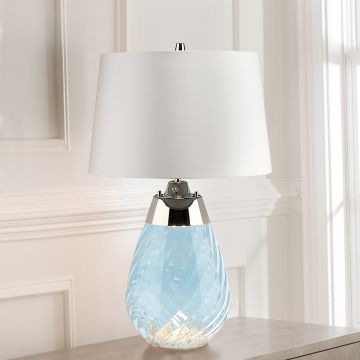 Lampă de masă LENA SMALL LENA-TL-S-BLUE-OWSS 1X7W/GU10+1x60W/E27 de la Elstead Lighting