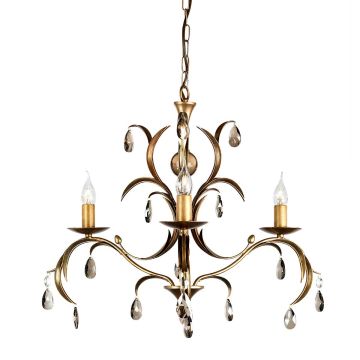 Candelabru LILY LL3-ANT-BRZ 3x60W/E14 de la Elstead Lighting