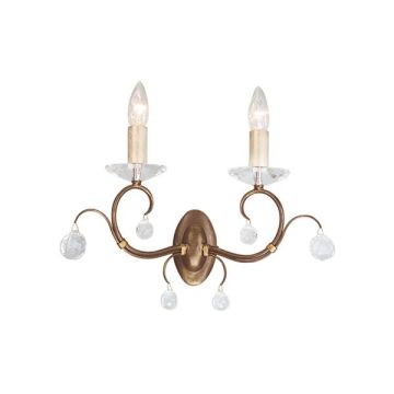 Aplique de perete LUNETTA LUN2-BRONZE 2x60W/E14 de la Elstead Lighting