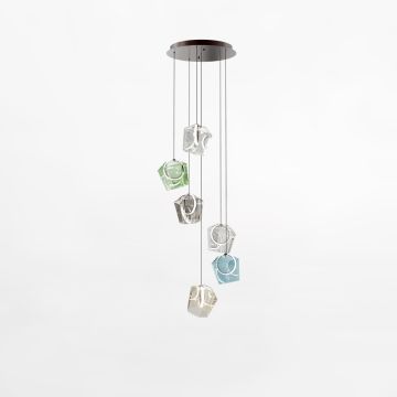 Lampă cu pendul COLORE MD3350A-6BL/MIX 3000k 6x6W/LED 804lm de la Zuma Line