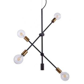 Lampă cu pendul EDMOND MD-BR-262002-D4-G/B 4x60W/E27 de la Italux