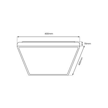 Lustră de tavan QUADRO ML7928 3000K-6000K 1x38W/LED 4000lm IP20 de la Milagro