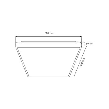 Lustră de tavan QUADRO ML7932 3000K-6000K 1x66W/LED 7050lm IP20 de la Milagro