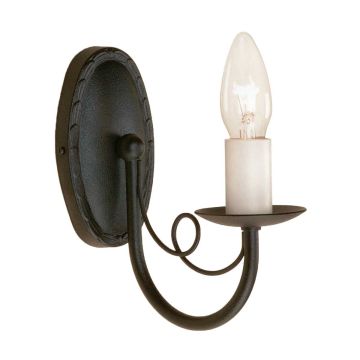 Aplique de perete MINSTER MN1-BLACK 1x60W/E14 de la Elstead Lighting