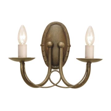 Aplique de perete MINSTER MN2-BLK-GOLD 2x60W/E14 de la Elstead Lighting