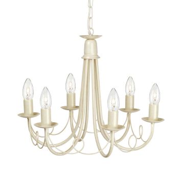 Candelabru MINSTER MN6-IV-GOLD 6x60W/E14 de la Elstead Lighting
