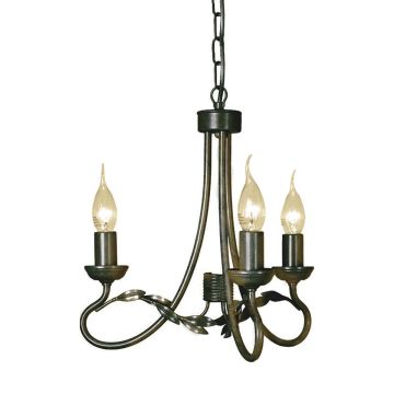 Candelabru OLIVIA OV3-BLK-GOLD 3x60W/E14 de la Elstead Lighting