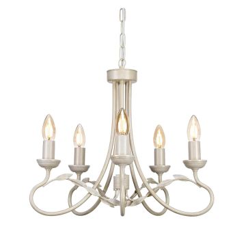 Candelabru OLIVIA OV5-IVORY-GOLD 5x60W/E14 de la Elstead Lighting