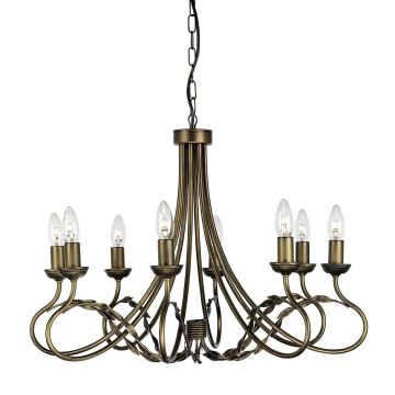 Candelabru OLIVIA OV8-BLK-GOLD 8x60W/E14 de la Elstead Lighting