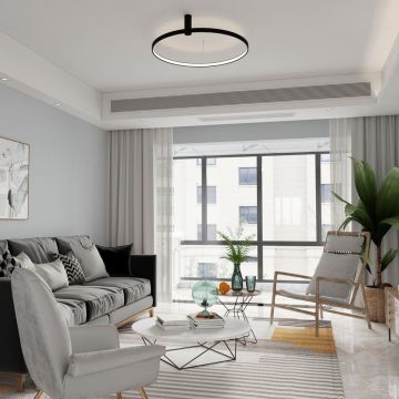 Lampă cu pendul Ring LP-909/1C S BK CCT 3000K|4000K|6000K 1x35W/LED IP20 de la Light Prestige